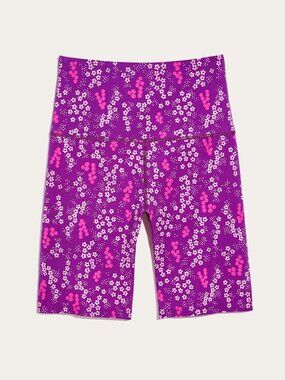 Knix Burgundy Pink Cream Floral Bike Shorts Anna Sui Size L Large